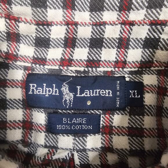 Polo Ralph Lauren Blaire Shirt Mens XL Check Plaid Flannel Preppy Ivy League - Picture 7 of 11